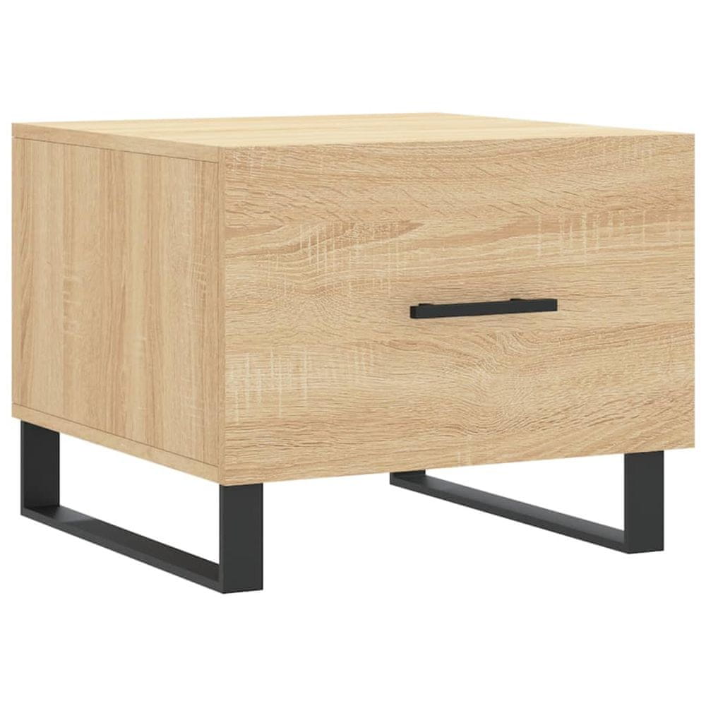 Vidaxl Konferenčný stolík dub sonoma 50x50x40 cm spracované drevo